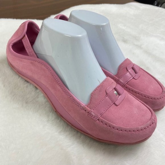 Tsubo Pink Leather Driving Loafers, size 10 - Picture 1 of 13